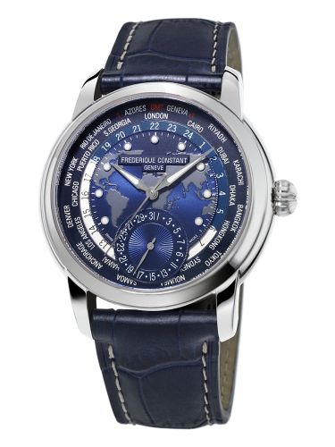 Frederique Constant FC-718NWM4H6 : Manufacture Worldtimer / Stainless steel / Blue /