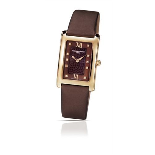 Frederique Constant FC-200CHDC25 : Carree Ladies Yellow Gold / Brown