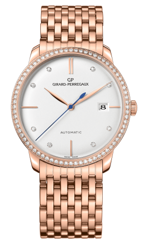 Girard-Perregaux 49525D52A1A1-52A : 1966 38 Pink Gold / Diamond / Silver / Bracelet