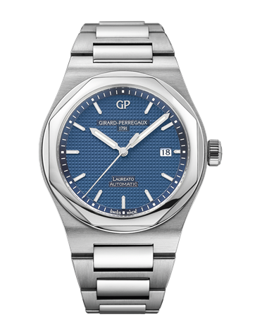 Girard-Perregaux 81000-11-431-11A : Laureato 41 Automatic Stainless Steel / Blue