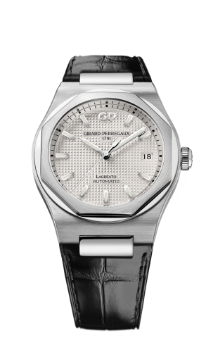 Girard-Perregaux 81005-11-131-11A : Laureato 38 Automatic Stainless Steel / Silver / Alligator