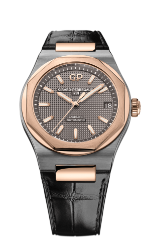 Girard-Perregaux 81010-26-232-BB6A : Laureato 42 Automatic Titanium / Pink Gold / Grey / Alligator