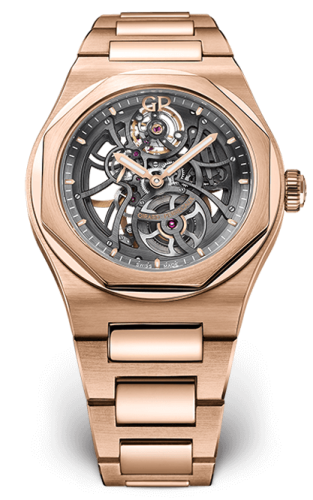 Girard-Perregaux 81015-52-002-52A : Laureato 42 Automatic Skeleton Pink Gold / Bracelet