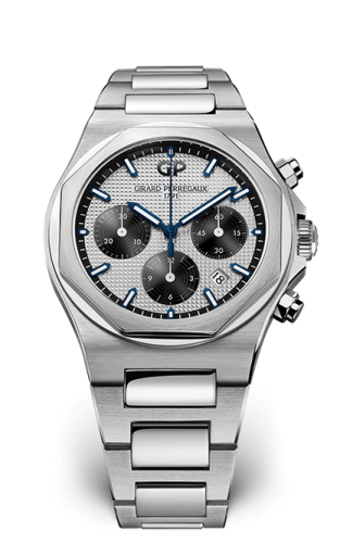 Girard-Perregaux 81020-11-131-11A : Laureato 42 Chronograph Stainless Steel / Silver Panda / Bracelet