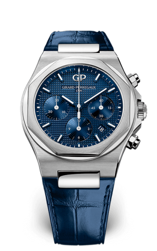Girard-Perregaux 81020-11-431-BB4A : Laureato 42 Chronograph Stainless Steel / Blue / Alligator