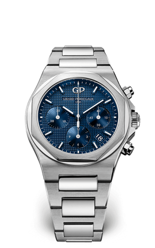 Girard-Perregaux 81040-11-431-11A : Laureato 38 Chronograph Stainless Steel / Blue / Bracelet