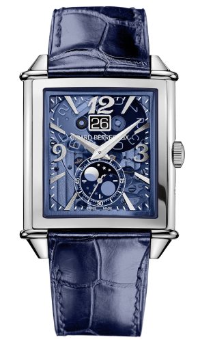 Girard-Perregaux 25882-11-421-BB4A : Vintage 1945 XXL Large Date and Moonphases Stainless Steel / Blue Polycrystalline