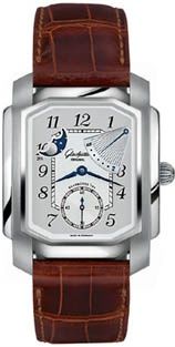 Glashütte Original 42-03-01-01-04 : Karree Manual Winding Power Reserve Moon Phase Stainless Steel / Silver