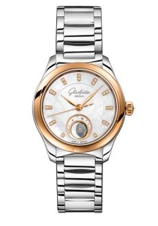 Glashütte Original 1-35-14-01-06-14 : Lady Serenade Luna Stainless Steel - Red Gold / MOP/ Bracelet