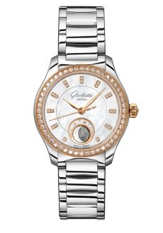 Glashütte Original 1-35-14-01-16-14 : Lady Serenade Luna Stainless Steel - Red Gold - Diamond / MOP / Bracelet