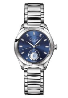 Glashütte Original 1-35-14-03-02-14 : Lady Serenade Luna Stainless Steel / Blue / Bracelet