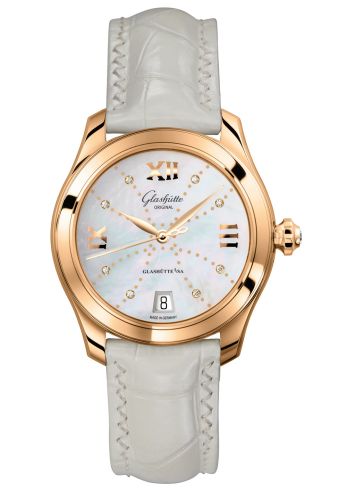 Glashütte Original 1-39-22-12-01-04 : Lady Serenade Rose Gold / MOP - Index Line / Alligator / Folding