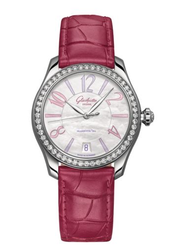 Glashütte Original 1-39-22-22-22-44 : Lady Serenade Stainless Steel - Diamond / MOP / Alligator - Pin