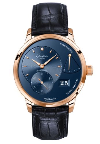 Glashütte Original 1-65-01-04-15-61) : PanoReserve Red Gold / Blue / Alligator - Folding