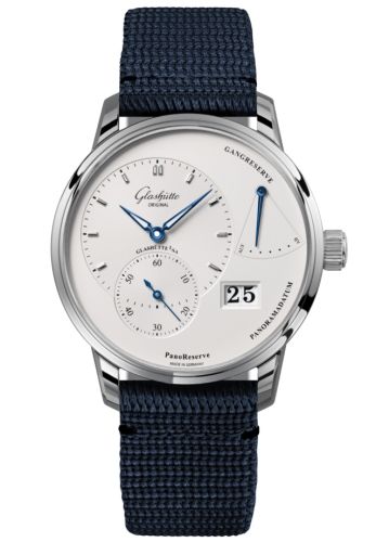 Glashütte Original 1-65-01-22-12-64 : PanoReserve Stainless Steel / Silver / Synthetic