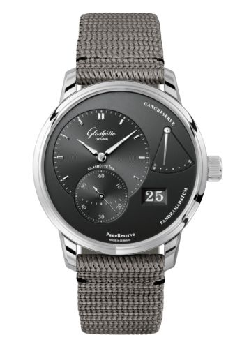 Glashütte Original 1-65-01-23-12-36 : PanoReserve Stainless Steel / Grey / Synthetic