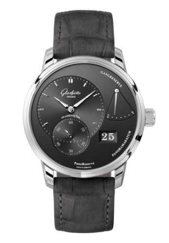 Glashütte Original 1-65-01-23-12-62 : PanoReserve Stainless Steel / Grey / Nubuck - Folding