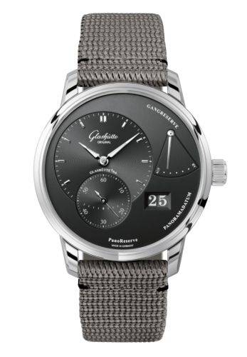 Glashütte Original 1-65-01-23-12-66 : PanoReserve Stainless Steel / Grey / Synthetic