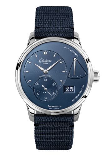 Glashütte Original 1-65-01-26-12-64 : PanoReserve Stainless Steel / Blue / Synthetic