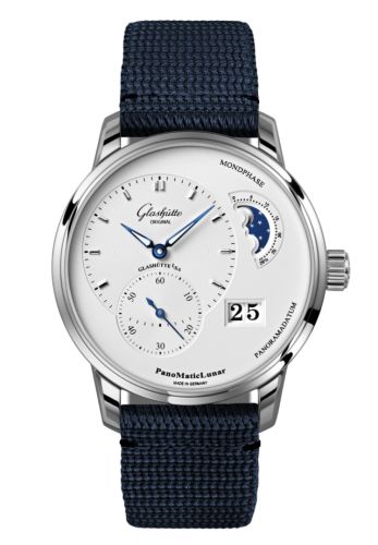 Glashütte Original 1-90-02-42-32-34 : PanoMatic Lunar Stainless Steel / Silver / Synthetic