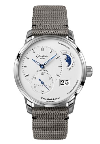 Glashütte Original 1-90-02-42-32-36 : PanoMatic Lunar Stainless Steel / Silver / Synthetic