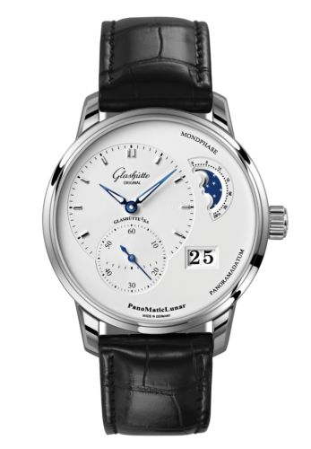 Glashütte Original 1-90-02-42-32-61 : PanoMatic Lunar Stainless Steel / Silver / Alligator / Folding