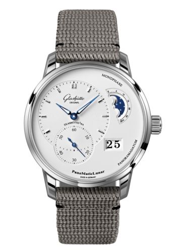Glashütte Original 1-90-02-42-32-66 : PanoMatic Lunar Stainless Steel / Silver / Synthetic