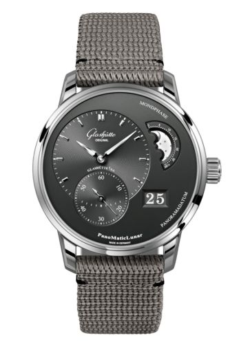 Glashütte Original 1-90-02-43-32-66 : PanoMatic Lunar Stainless Steel / Grey / Synthetic