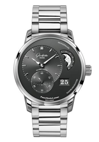 Glashütte Original 1-90-02-43-32-71 : PanoMatic Lunar Stainless Steel / Grey / Bracelet
