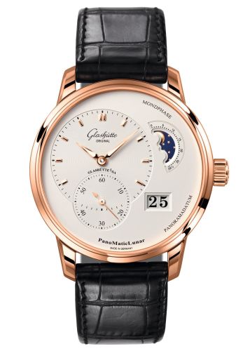 Glashütte Original 1-90-02-45-35-05 : PanoMatic Lunar Red Gold / Silver / Alligator / Folding