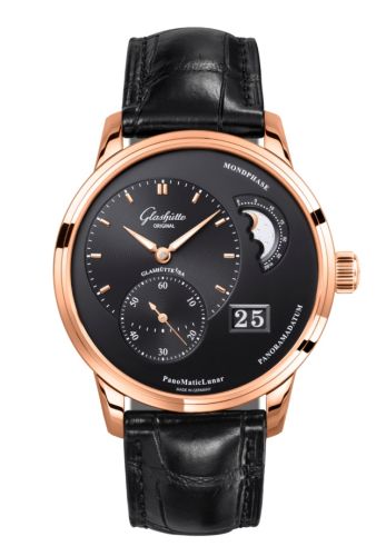 Glashütte Original 1-90-02-49-35-61 : PanoMatic Lunar Red Gold / Black / Alligator - Folding