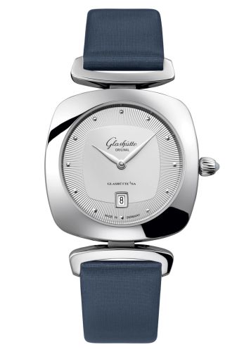 Glashütte Original 1-03-01-15-02-04 : Pavonina Date Stainless Steel / Silver / Calf / Pin