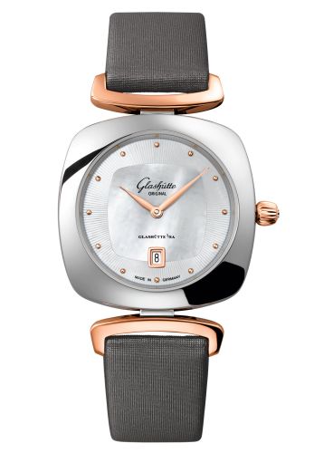 Glashütte Original 1-03-01-26-06-34 : Pavonina Date Stainless Steel / Red Gold / MOP / Calf