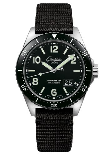 Glashütte Original 1-36-13-01-80-05 : SeaQ Panorama Date Stainless Steel / Black / Textile - Folding
