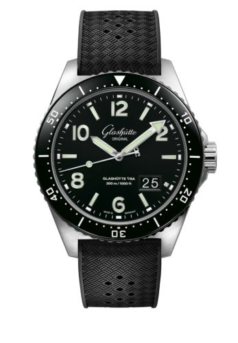 Glashütte Original 1-36-13-01-80-33 : SeaQ Panorama Date Stainless Steel / Black / Rubber - Folding