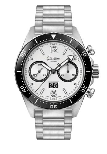 Glashütte Original 1-37-23-03-80-70 : SeaQ Chronograph Stainless Steel / Silver Screen / Bracelet