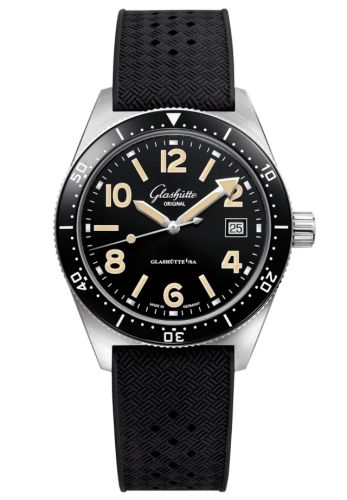 Glashütte Original 1-39-11-06-60-06 : SeaQ Date Stainless Steel / Black / Rubber - Pin