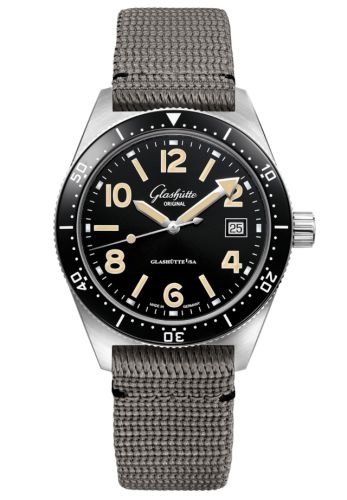 Glashütte Original 1-39-11-06-60-08 : SeaQ Date Stainless Steel / Black / Synthetic - Pin