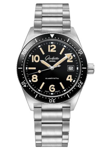 Glashütte Original 1-39-11-06-60-70 : SeaQ Date Stainless Steel / Black / Bracelet