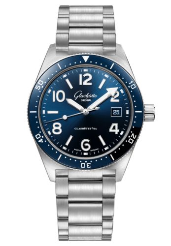 Glashütte Original 1-39-11-09-61-70 : SeaQ Date Stainless Steel / Blue / Bracelet