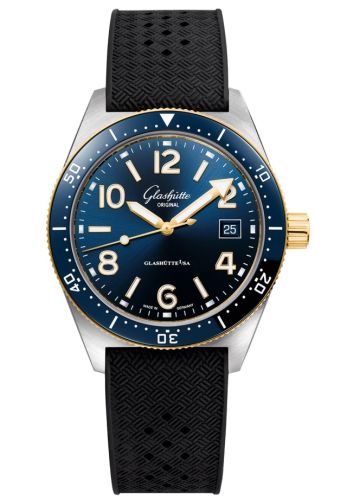Glashütte Original 1-39-11-10-70-06 : SeaQ Date Stainless Steel / Blue / Rubber - Pin