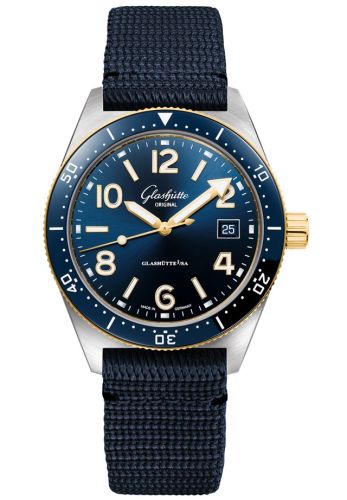 Glashütte Original 1-39-11-10-70-08 : SeaQ Date Stainless Steel / Blue / Synthetic - Pin