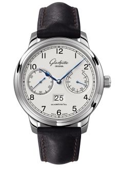 Glashütte Original 1-00-14-05-02-07 : Senator Observer Stainless Steel / Silver / Calf - Pin