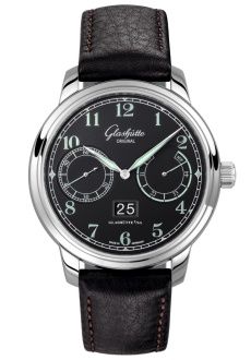 Glashütte Original 1-00-14-07-02-50 : Senator Observer Stainless Steel / Black / Calf - Folding