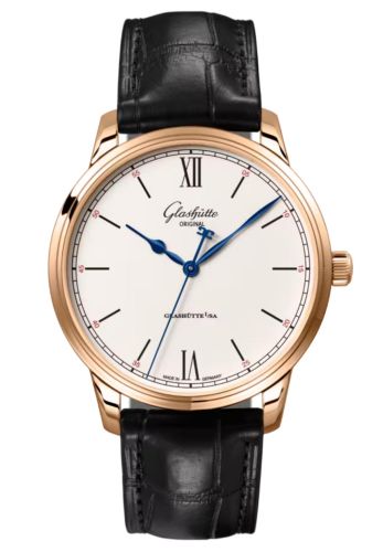 Glashütte Original 1-36-01-02-05-01 : Senator Excellence Red Gold / Silver / Alligator - Pin