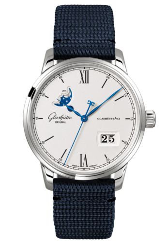 Glashütte Original 1-36-04-01-02-34 : Senator Excellence Panorama Date Moonphase Stainless Steel / Silver / Synthetic