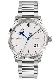 Glashütte Original 1-36-04-01-02-71 : Senator Excellence Panorama Date Moonphase Stainless Steel / Silver / Bracelet