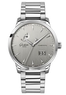 Glashütte Original 1-36-04-03-02-71 : Senator Excellence Panorama Date Moonphase Stainless Steel / Grey / Bracelet