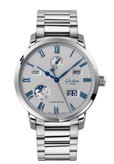 Glashütte Original 1-36-12-03-02-71 : Senator Perpetual Calendar Stainless Steel / Grey / Bracelet