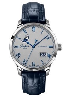 Glashütte Original 1-36-24-02-02-01 : Senator Excellence Panorama Date Moonphase Stainless Steel / Grey / Alligator - Pin